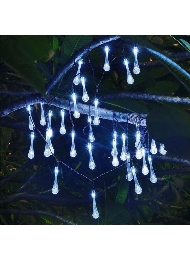 Outdoor Solar Garden Water Drop String Lights – Multi-Color Waterproof LED Decorative Lights for Patio, Yard, Garden & Balcony | Solar Powered Fairy Lights for Outdoor Decoration - Image 2