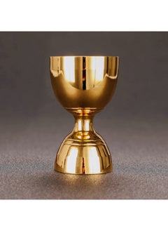 NIBEMINENT Indian Style Jigger Ounce Cup 30/60 Cocktail Measuring Gold plated 