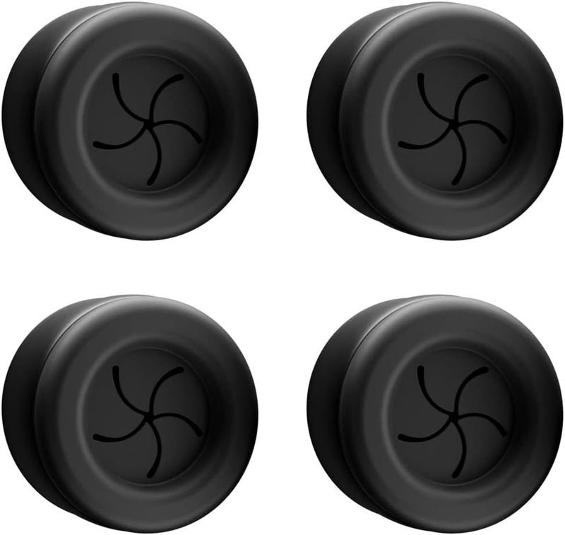 hometastic Set of 4 Premium Towel Holders for Bathroom, Kitchen and Household - Stainless Steel Tea Towel Holder - Towel Hook Round - Self-Adhesive - No Drilling (Black Matte) - Image 1