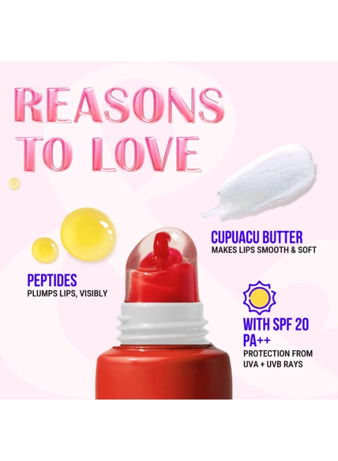 بلو هيفن مرطب شفاه ملون بزبدة وبلسم بلو هيفن (15 جم) ببتيدات، بعامل حماية من الشمس 20 PA++ | غني بزبدة الكوبواسو | مُنعّم ومرطب | حماية من أشعة الشمس فوق البنفسجية الطويلة والمتوسطة | بنكهة البطيخ - Image 2