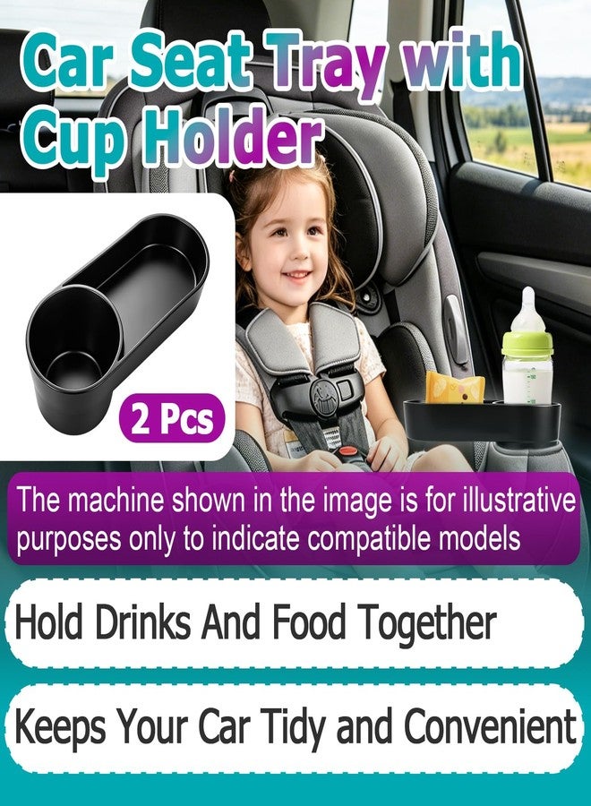 Joworthy 2Pcs Car Seat Snack Tray with Cup Holder Compatible with Safety 1st EverFit & Grow and Go, Compatible with Maxi-COSI Pria, Cosco All-in-One Car Seat (Model C6577), Dishwasher Safe Cleaning - Image 2