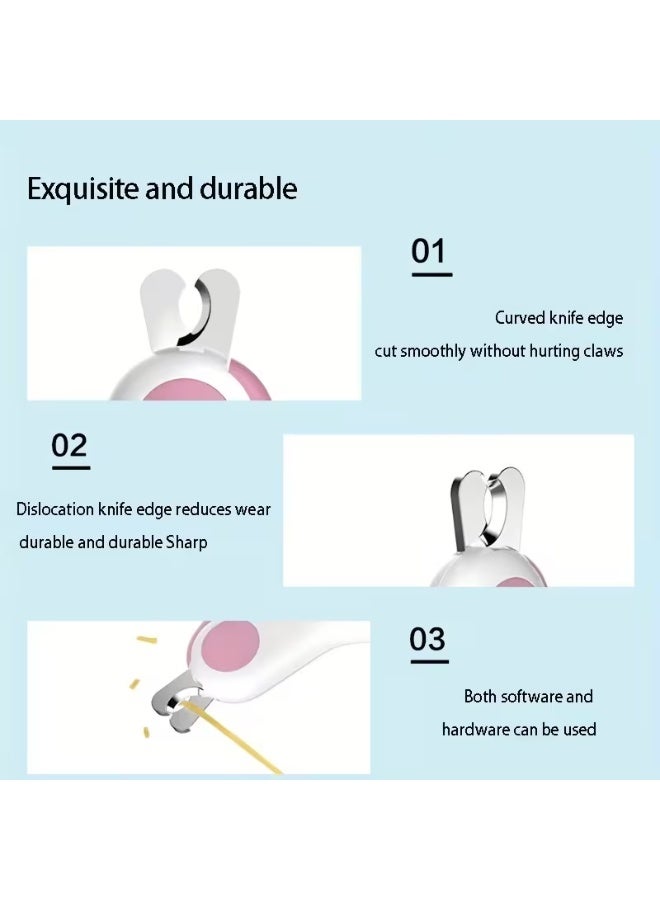 Pet Nail Clipper with LED UV Light – Cat & Small Animal Nail Trimmer with Bright LED Illumination for Safe and Precise Clipping - Image 3