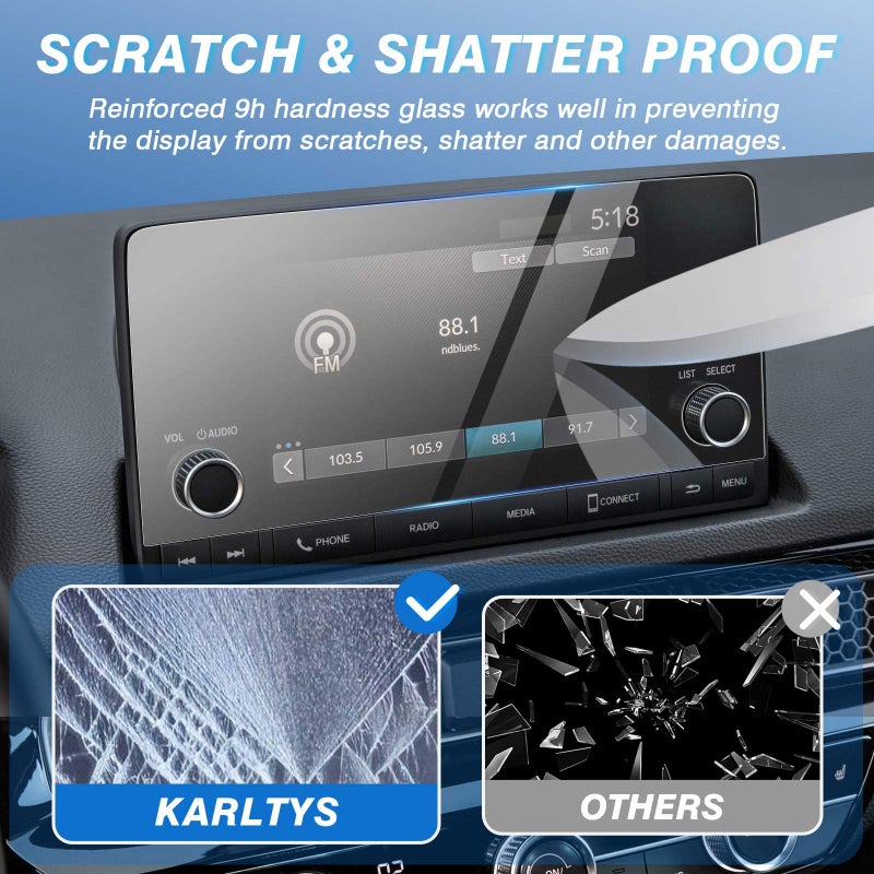 Karltys [Upgrade Screen Protector for [No Glare & Fingerprint] Tempered Glass Honda Civic/CR-V 2023-2025 2026 CRV for Models Sport LX EX 11th Gen 2022-2025 and CRV 7-Inch - Image 4