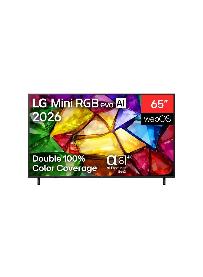 إل جي 65 بوصة LG Mini RGB evo AI MRGB85 4K Smart TV 2026 - Image 2