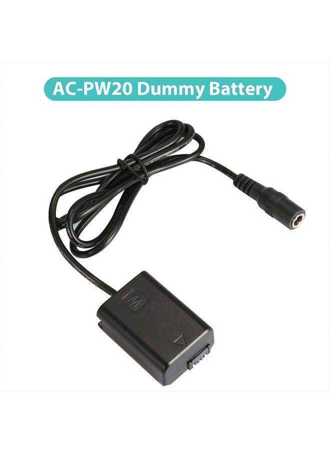 PowEver - AC-PW20 Camera AC Adapter Charger Kit (NP-FW50 Battery Replacement) fit for Sony Alpha NEX-5 NEX-3 A6000 A6300 A6400 A6500 A5100 A7 A7II A7RII A7SII A7S A7R A7R2 A7S2 RX10 Cameras - Image 1