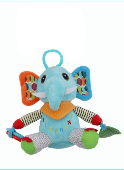 Baby Rattle Toy Push Elephant Toy Toddler Teether Toys Baby Teething Toys Early Educational Toy Set Gift for Babies 0-12-24 Months Boys Girls
