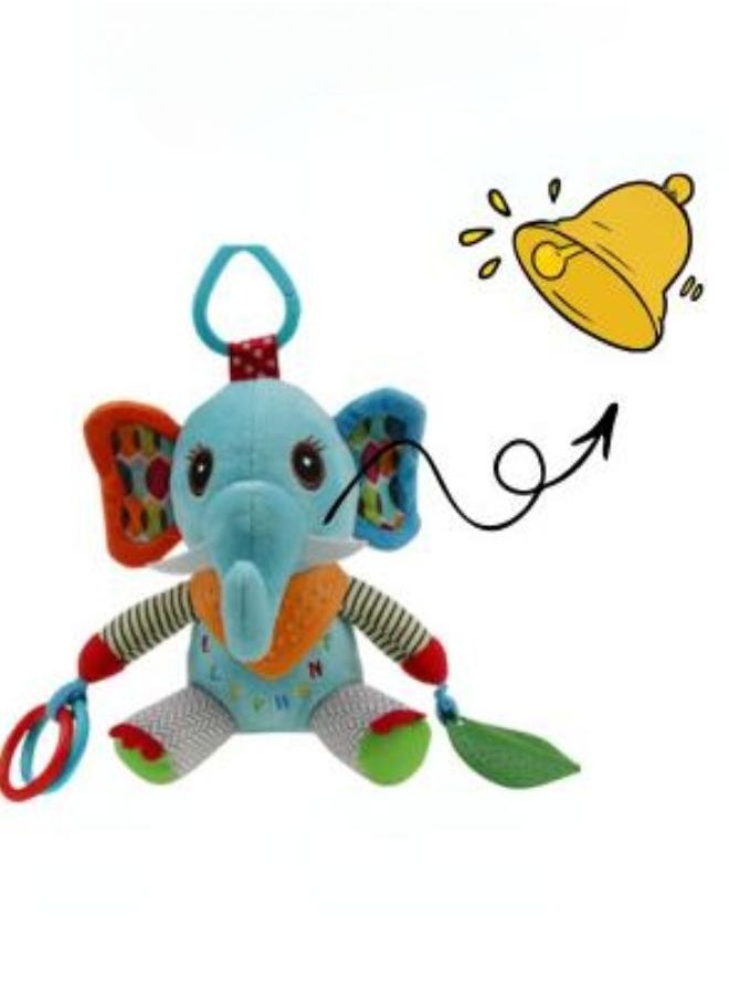 Baby Rattle Toy Push Elephant Toy Toddler Teether Toys Baby Teething Toys Early Educational Toy Set Gift for Babies 0-12-24 Months Boys Girls