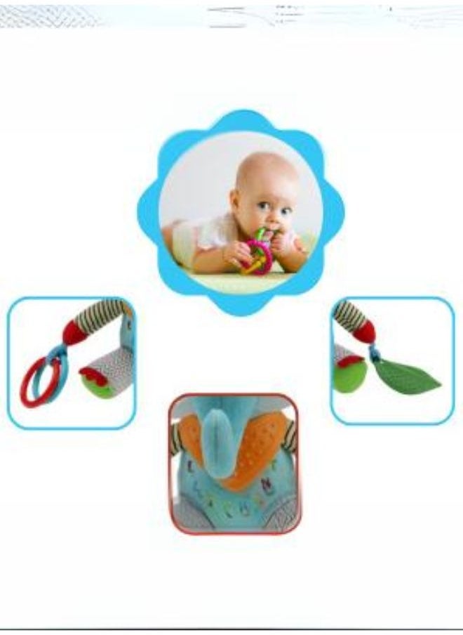 Baby Rattle Toy Push Elephant Toy Toddler Teether Toys Baby Teething Toys Early Educational Toy Set Gift for Babies 0-12-24 Months Boys Girls