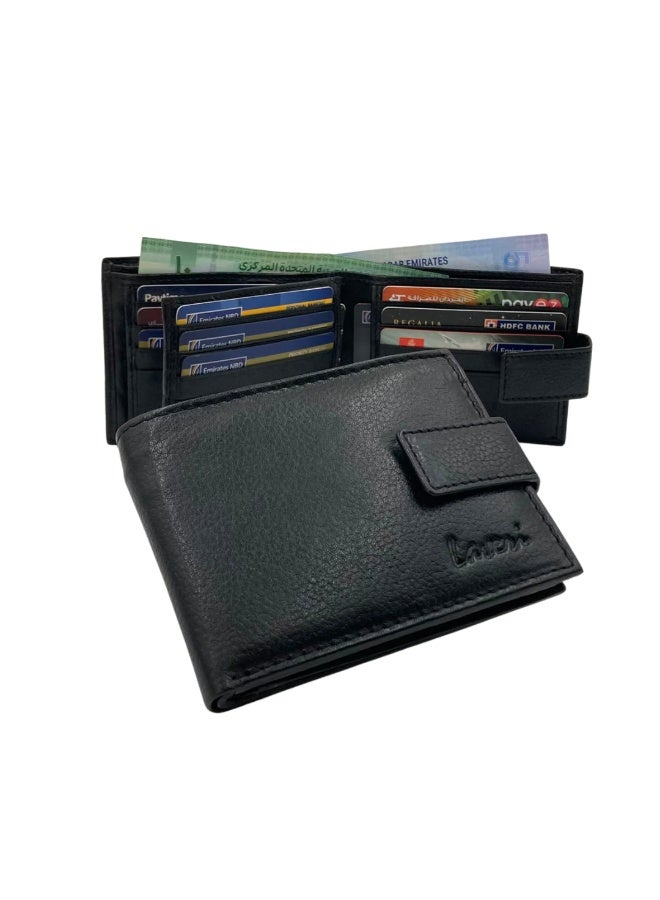 LAVERI LEATHER Antq Smooth Leather Wallet With Inside Leather Lining - Image 1
