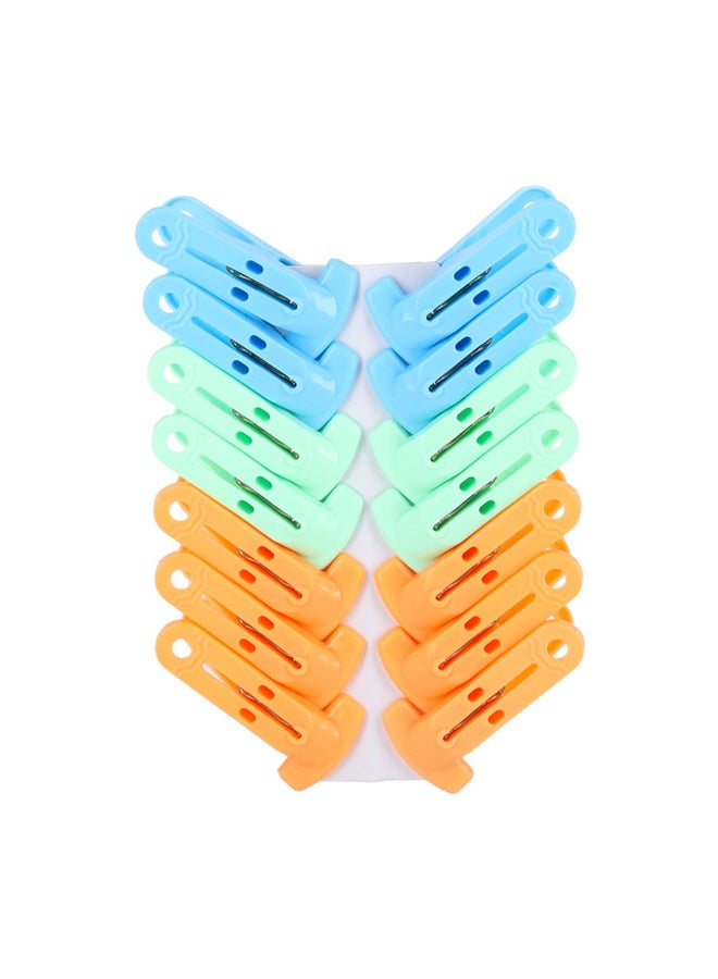 Royalford Clothes Clips Premium Quality Plastic Orange/Blue/Green - Image 2