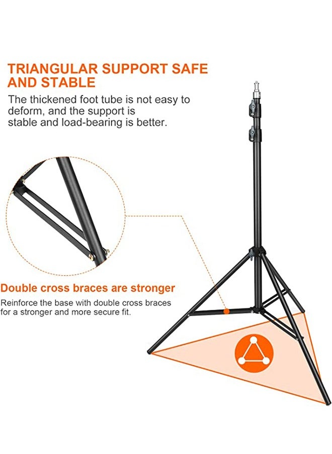 PADOM - Padom 7 ft Tripod Aluminum Adjustable Photography Light Stand with 1/4" Thread Used with video light,Photography fill light, Soft Boxes, Lights, Backgrounds, Load Capacity  7KG - Image 1