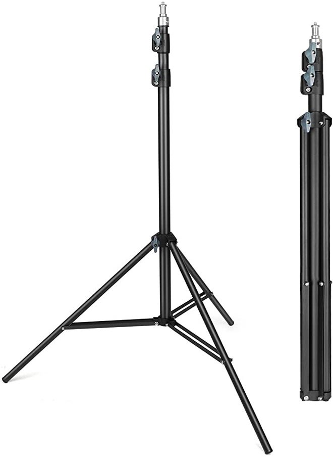 PADOM - Padom 7 ft Tripod Aluminum Adjustable Photography Light Stand with 1/4" Thread Used with video light,Photography fill light, Soft Boxes, Lights, Backgrounds, Load Capacity  7KG - Image 1