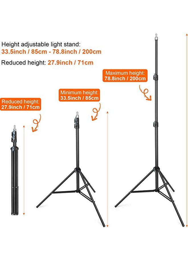 PADOM - Padom 7 ft Tripod Aluminum Adjustable Photography Light Stand with 1/4" Thread Used with video light,Photography fill light, Soft Boxes, Lights, Backgrounds, Load Capacity  7KG - Image 1