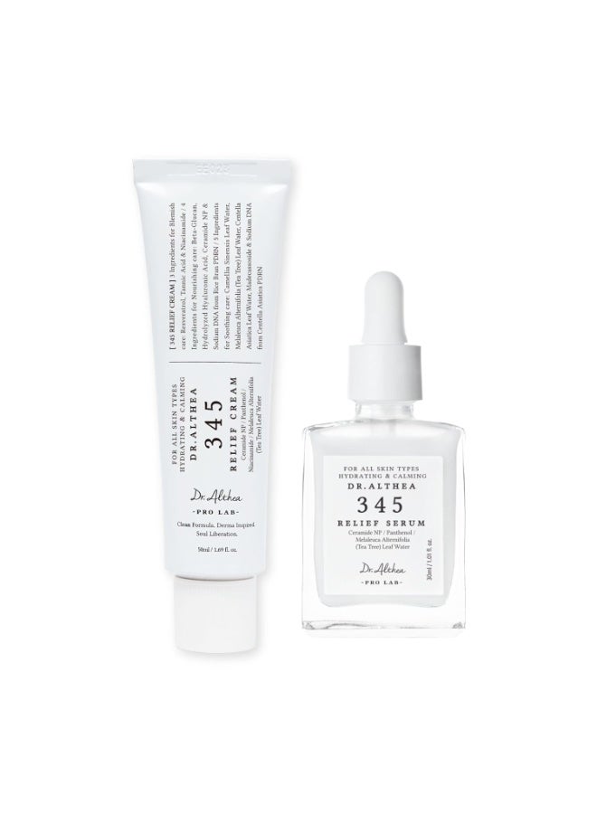 DrAlthea Dr.Althea 345 Relief Cream & Serum Duo | 345 Relief Cream & Serum | 2-Step Soothing & Blemish Care | Korean Vegan Skincare for All Skin Types - Image 1