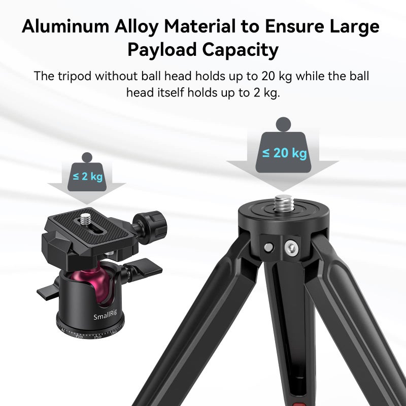 SmallRig Mini Tripod for Camera, Updated Desktop Tabletop Tripod with Arca-Type Compatible QR Plate, 360Â° Ball Head and 1/4 Screws Portable for Compact Cameras DSLRs, Phone, Gopro - BUT2664 - Image 4