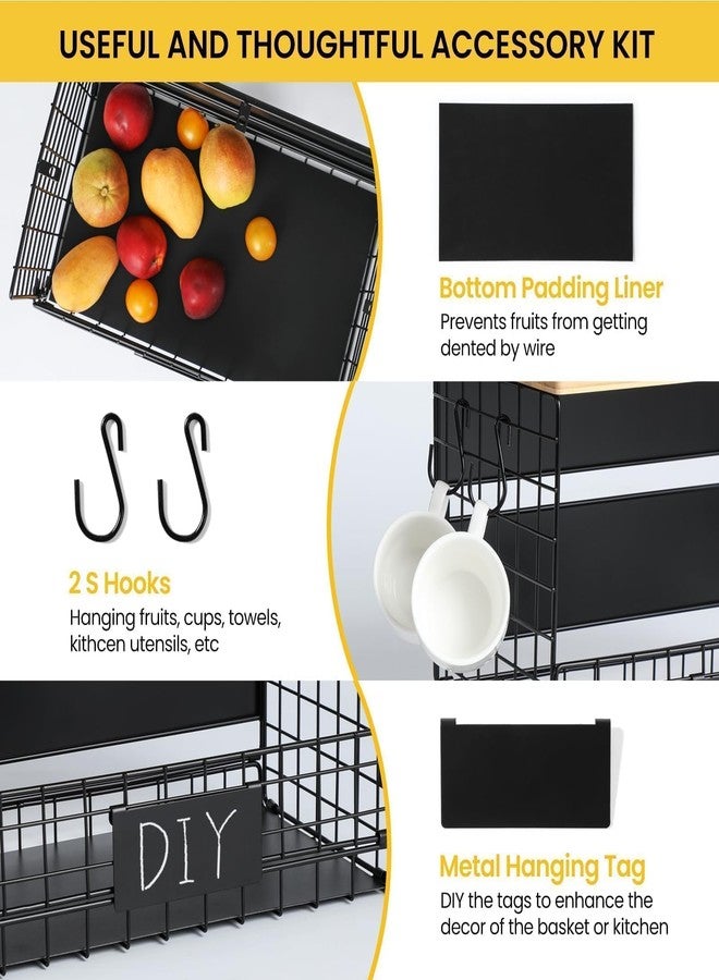 Snuvid Strong Magnetic Shelf Basket for Fridge with Bamboo Top & Tag - Large Magnetic Spice Rack, Food Fruit Vegetable Bins for Refrigerator, Pantry Organizers and Storage, Kitchen Coffee Laundry Accessories - Image 3