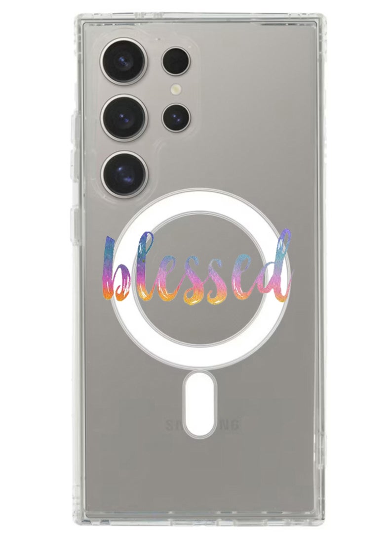Theodor Magnetic Case for Samsung Galaxy S24 Ultra 6.8-inch Compatible with MagSafe Wireless Charging, Shockproof Phone Bumper Cover Blessed - Image 1