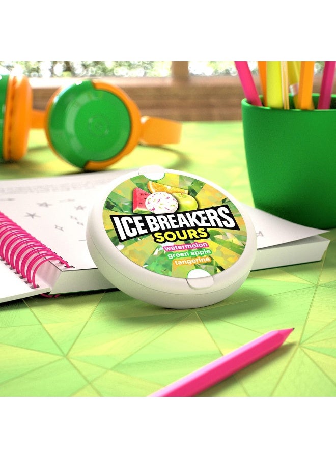 ICE BREAKERS Sours Sugar Free Mints - Watermelon, Green Apple, Tangerine - Image 5