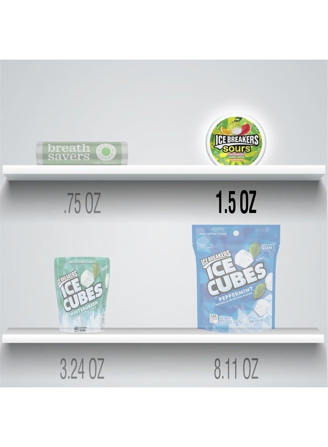 ICE BREAKERS Sours Sugar Free Mints - Watermelon, Green Apple, Tangerine - Image 4