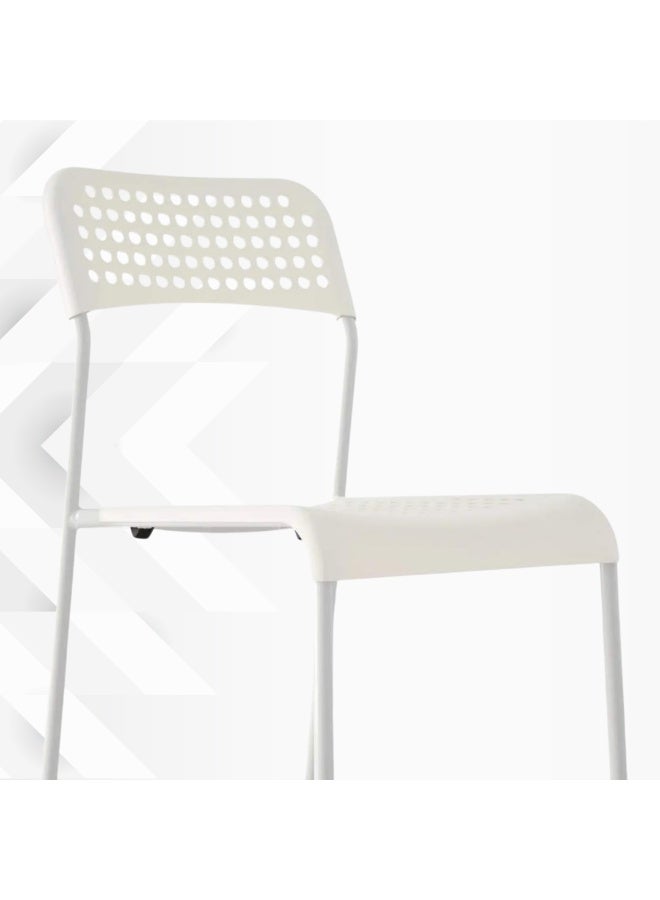 بكسل للأثاث مجموعة 4 كرسي طعام من البلاستيك لغرفة المعيشة من بكسل الأثاث، كرسي طعام مناسب للمنزل والمطبخ ولغرفة النوم وللاستخدام الداخلي والخارجي مثل الفناء والشرفة والحديقة - Image 3