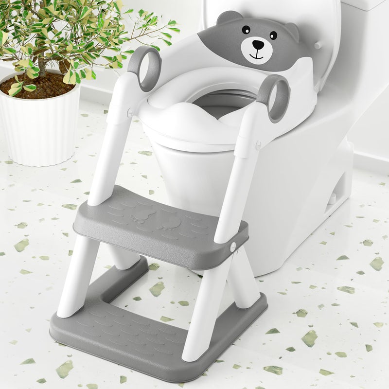 COOSEYA Toilet Seat, Potty Training Seat for Toddler, Upgraded 2-in-1 Potty Toilet Training for Boys and Girls,Waterproof Cushioned Mat with Non-slip Step Stool - Image 1