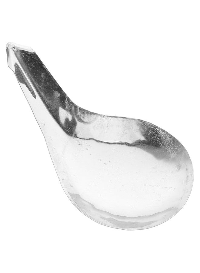 Hoement Stainless Steel Tofu Ladle 6.88In Flat Bottom Cooking Spoon for Tofu Brain Jelly Rice Serving with Ergonomic Handle Kitchen Utensil - Image 1