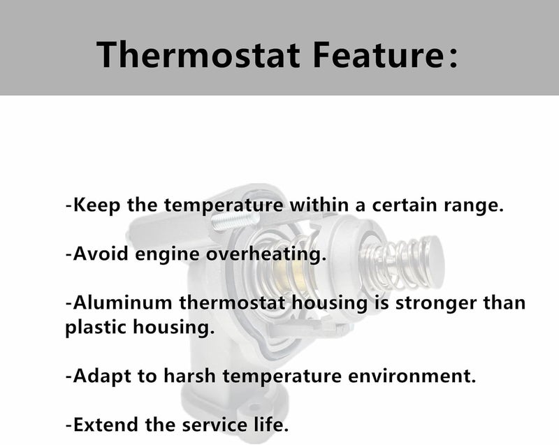 BSNOVT Engine Coolant Thermostat and Housing Assembly - Image 3