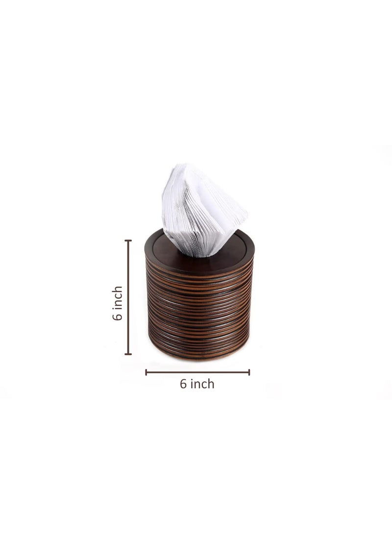 UNIMAPLE WITH U UNIMAPLE Wooden Tissue Box Holder Natural Wood Dispenser Napkin Holder for Stylish Living Spaces Decorative and Practical Tissue Storage for Any Space Home Office Car Restaurant Etc  - Image 4