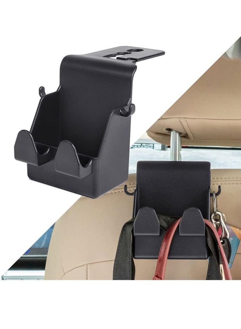 SYOSI 2Pcs Car Seat Headrest Hook, Car Back Seat Organizer Hanger Storage Hook for Handbag Clothes Coats Grocery Bags - Image 2