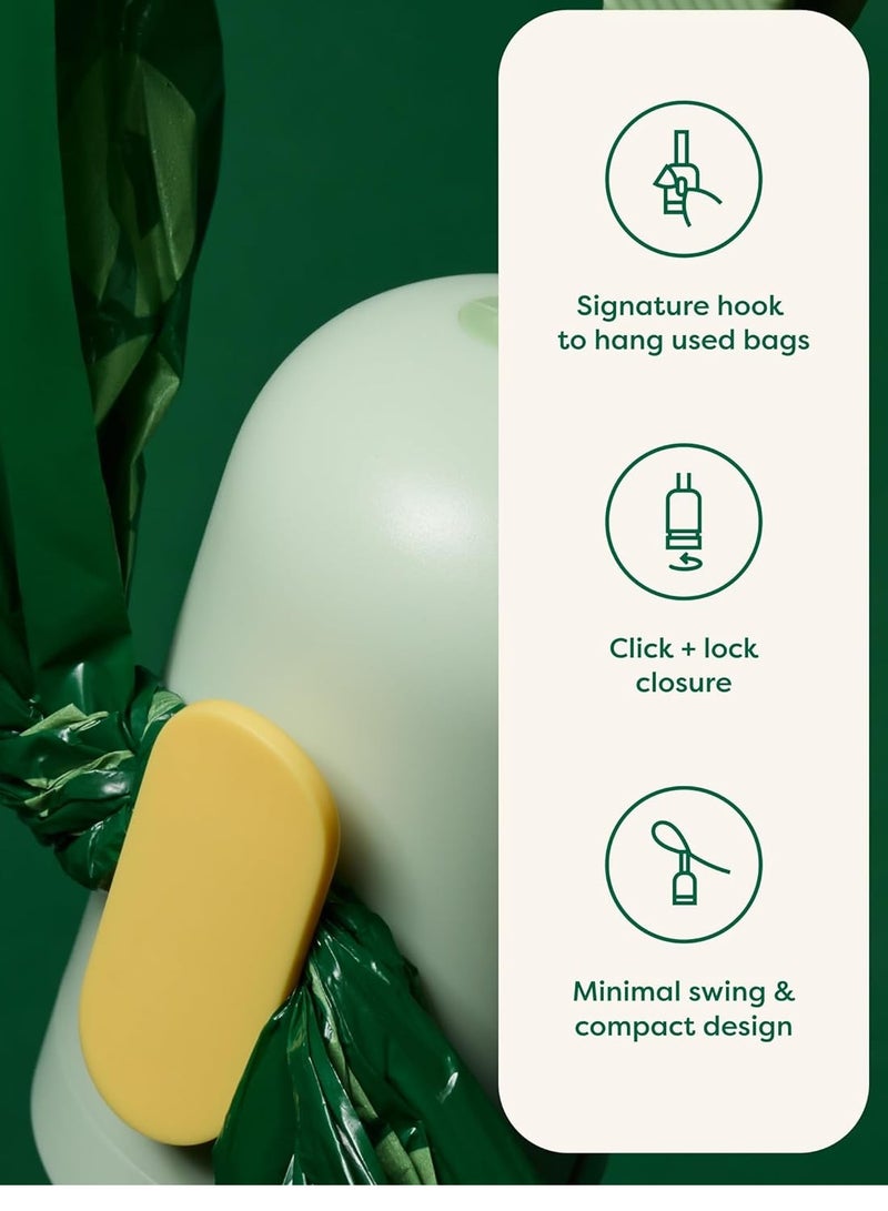 Earth Rated موزع أكياس نفايات الحيوانات الأليفة مع 15 كيس إعادة تعبئة بدون رائحة، ارتقِ بمسيرتك اليومية مع الحيوانات الأليفة - Image 3