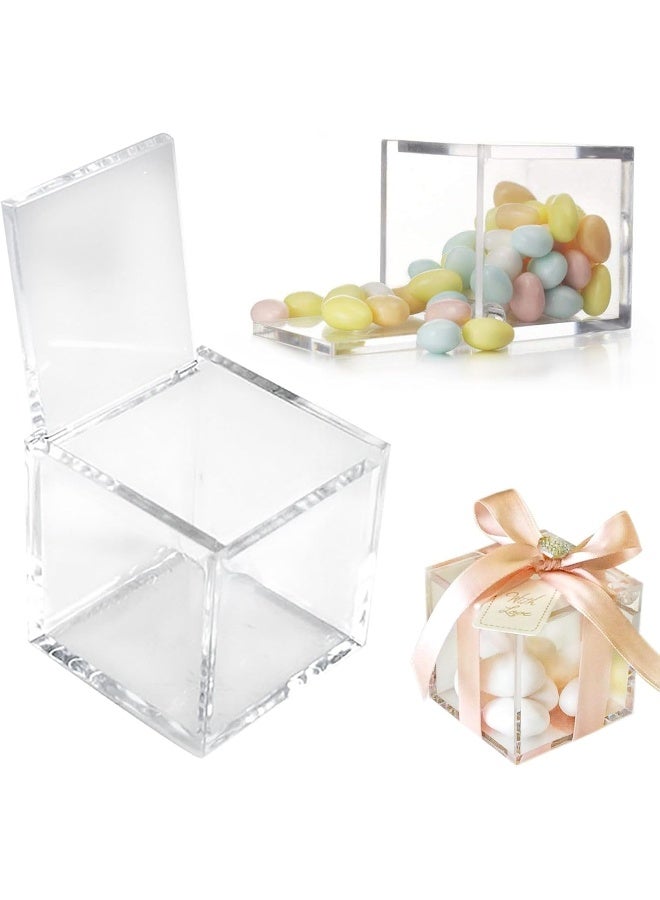 TPGP 20 Plexiglass Boxes 5 x 5 x 5 cm Transparent Cube Personalised DIY Wedding Christening Birth Communion Graduation - Image 1