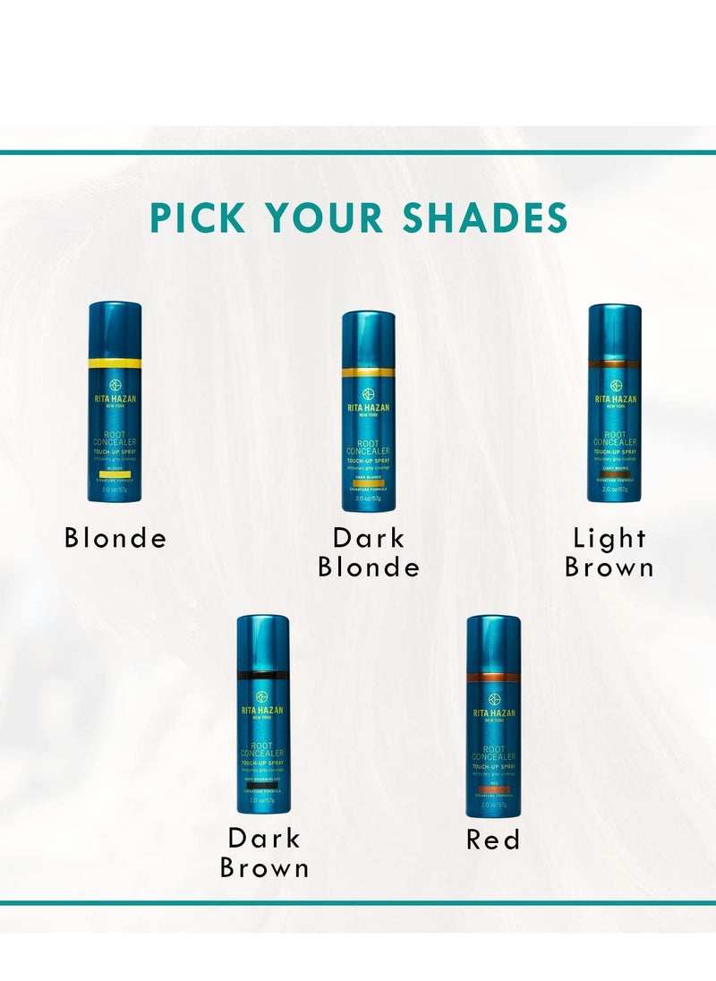 Rita Hazan - Rita Hazan Root Concealer Touch Up Spray - Instant Spray To Cover Up Roots - Quick Drying, Water-Resistant Formula - Temporary Hair Color Spray for Gray Roots - 2 oz. Root Spray - Image 1
