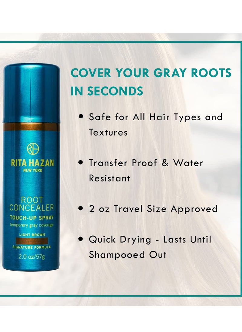 Rita Hazan - Rita Hazan Root Concealer Touch Up Spray - Instant Spray To Cover Up Roots - Quick Drying, Water-Resistant Formula - Temporary Hair Color Spray for Gray Roots - 2 oz. Root Spray - Image 1