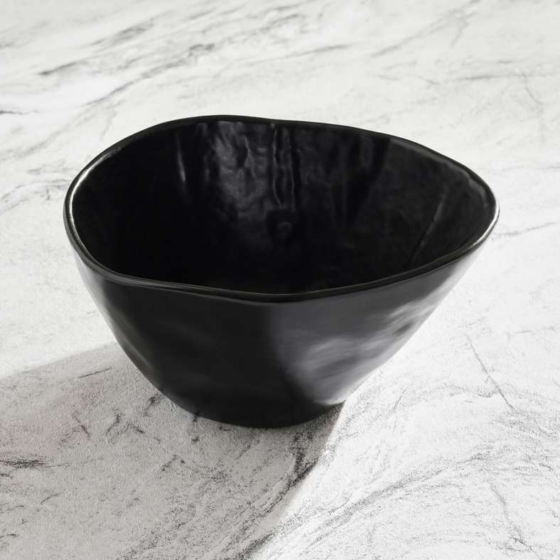 Pan Home Pebbly Stoneware Cereal Bow 15x11.3x8.2cm -Black - 171AIC9903137 - Image 4