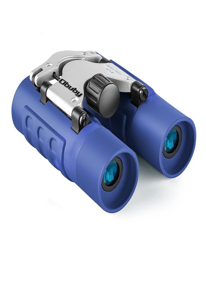 Obuby Real Binoculars for Kids Gifts for 3-12 Years Boys Girls 8x21 High-Resolution Optics Mini Compact Binocular Toys Shockproof Folding Small Telescope for Bird Watching,Travel, Camping, Blue - Image 1