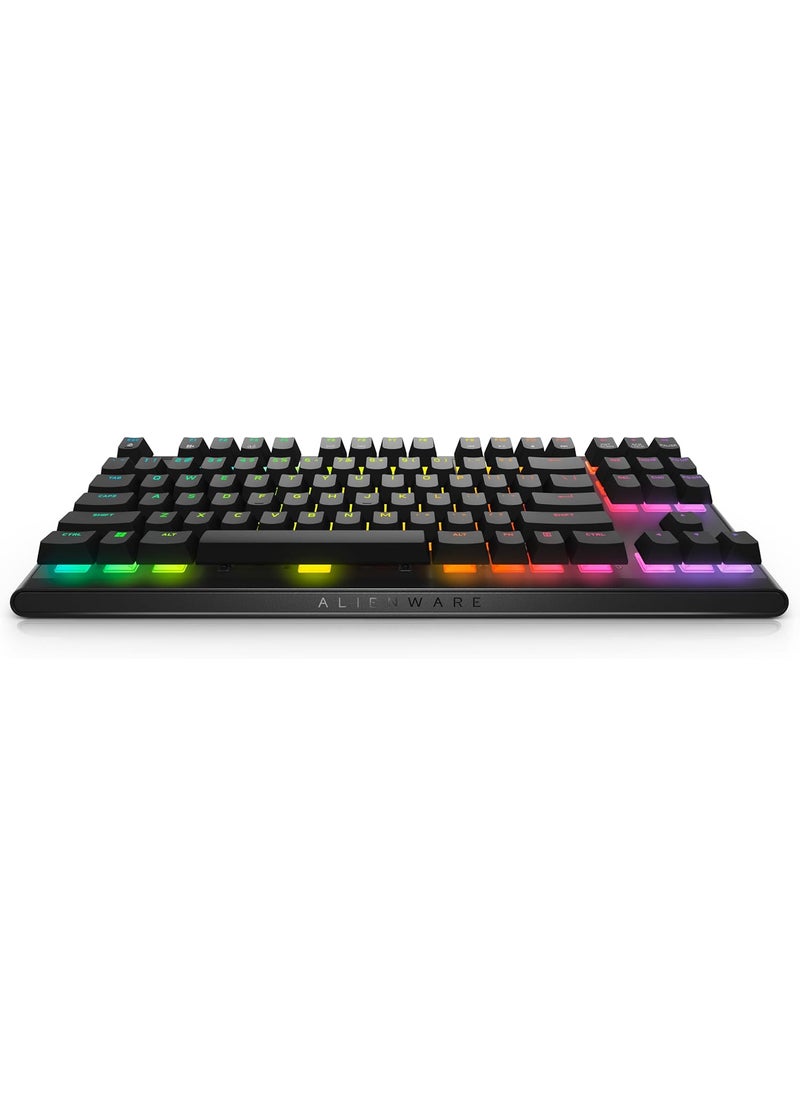 DELL Dell Alienware Tenkeyless Gaming Keyboard  AW420K Dark Side of The Moon AlienFX RGB  168 Million Colours Adjustable Height CHERRY MX Red  - Image 1