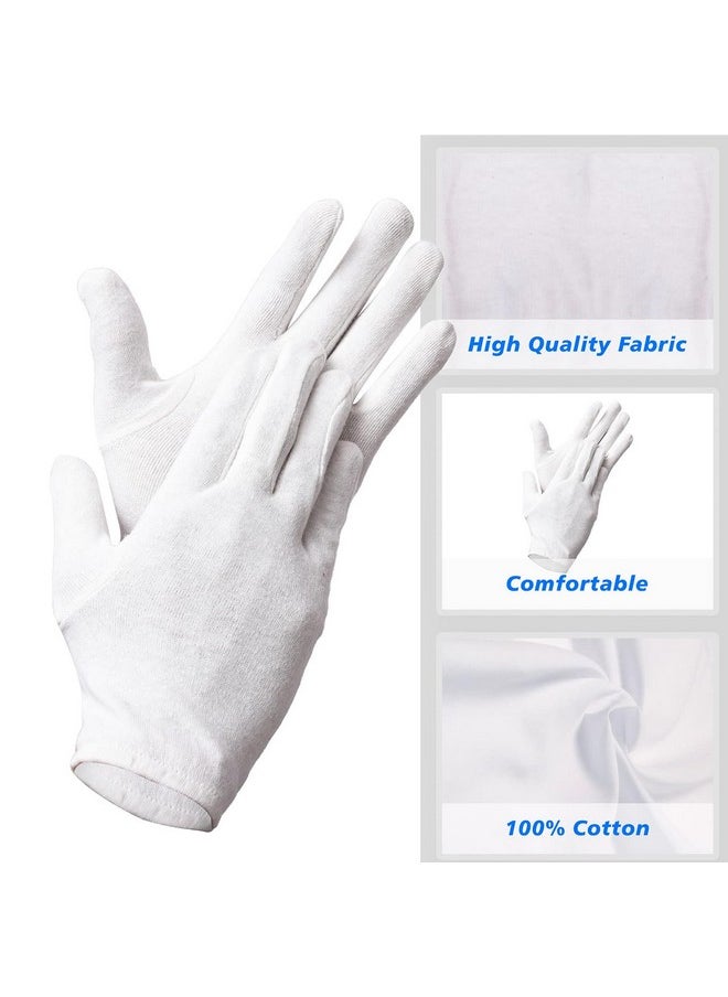 Kuber Industries Kuber Industries Hand Gloves | 6 Pair | Cotton Half Gloves | Sun Dust Protection Gloves for Men & Woman | Cloth Gloves For Driving, Biking, Cycling | Pollution Hand Gloves | White  - Image 3