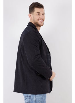French Connection Men Regular Fit Notched Collar Contrast Check Wool Blazer Jacket, Tonal Check  - Image 4