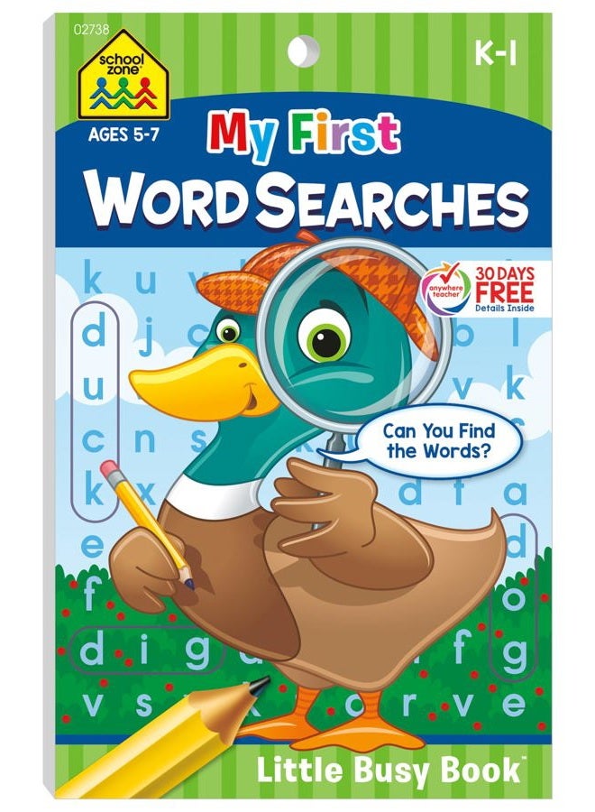 School Zone Pub Co My First Word Searches (Little Busy Book) Ages 5-7, (Pack of 3) - Image 1