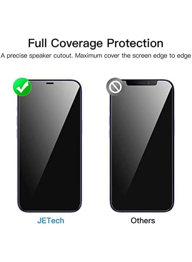 جي تيك واقي شاشة بتغطية كاملة للخصوصية لهاتف آيفون 12 12 برو مقاس 6.1 بوصة، غشاء زجاجي مقوى مضاد للتجسس من الحافة إلى الحافة، جراب صديق للبيئة، عبوتان - Image 4