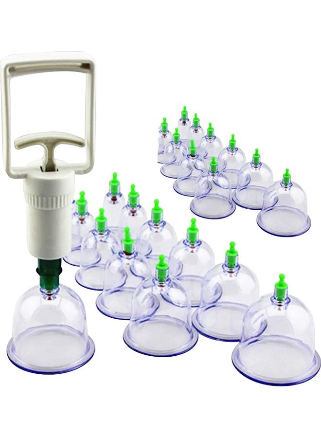 Loquat 24-Piece Cupping Therapy Hijama Cups Set With Pumping Handle - Image 1