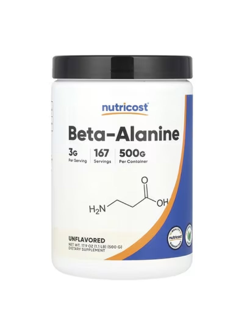 بيتا ألانين، بدون نكهة، 17.9 أونصة (500 غرام)