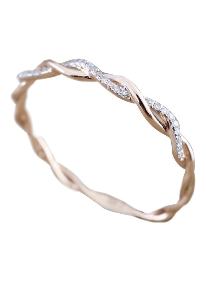 NIBEMINENT Diamond Studded Twisted Ring - Image 1