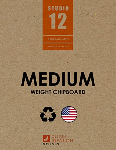 STUDIO 12 Medium Weight Chipboard Sheets. STUDIO 12 Brand. (9" x 12") .030” Thickness. (25 Sheets) - Image 1