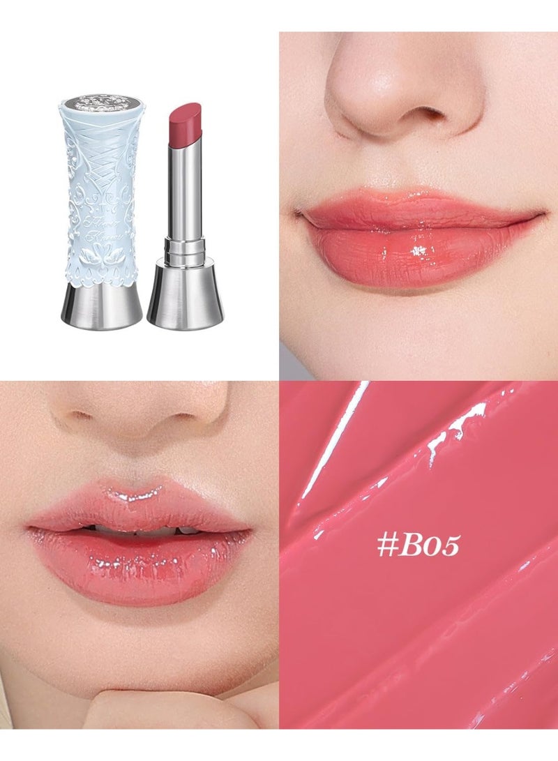 Flower Knows Swan Ballet Solid Lip Glaze Mirror Lipstick Profesional Makeup Lipgloss Moisturizing Korean Hydrating long-lasting color Red Lipstick (B05 Endless Summer) - Image 4