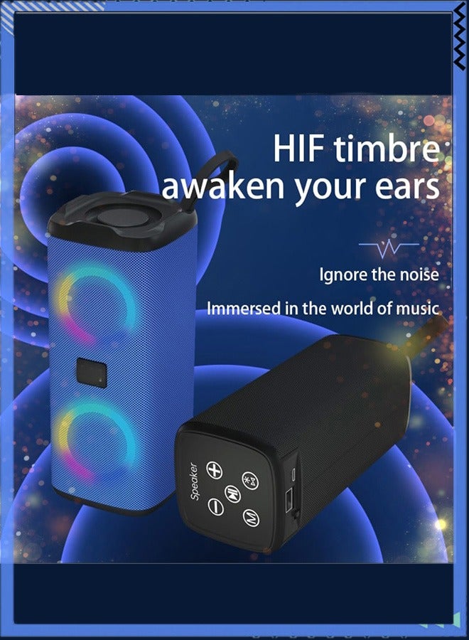 LM Bluetooth Speaker, Portable Wireless Speaker, Waterproof Outdoor Speakers with Light, HiFi Stereo Sound, 24H Playtime,Gift for Men and Woman to Beach,Pool, Bike, Shower - Image 3