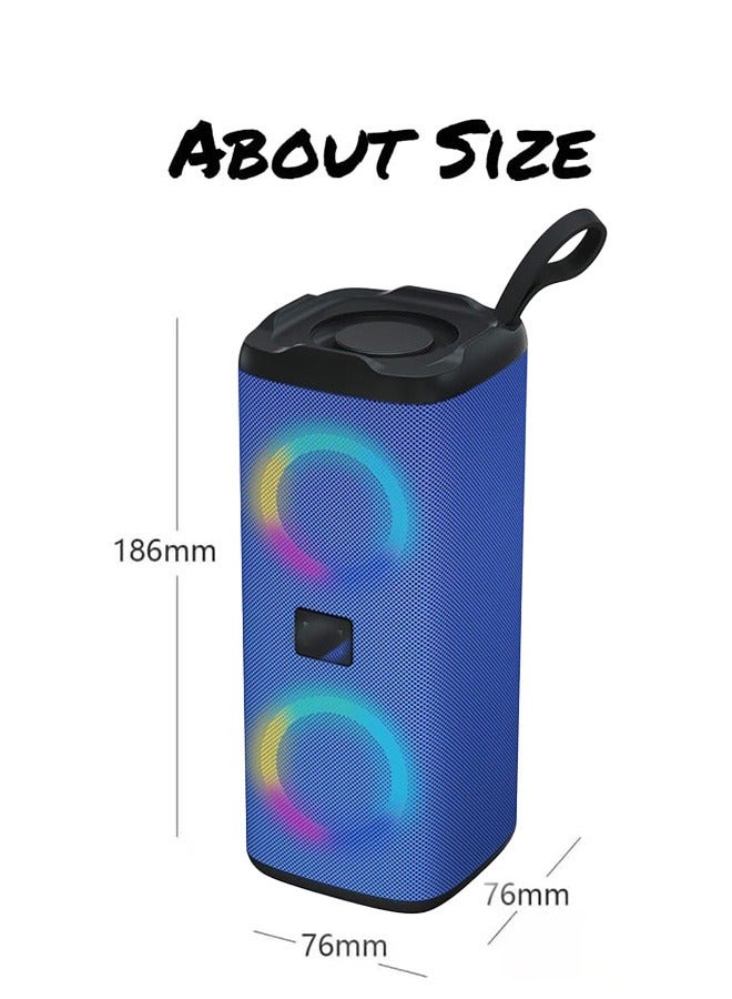 LM Bluetooth Speaker, Portable Wireless Speaker, Waterproof Outdoor Speakers with Light, HiFi Stereo Sound, 24H Playtime,Gift for Men and Woman to Beach,Pool, Bike, Shower - Image 2