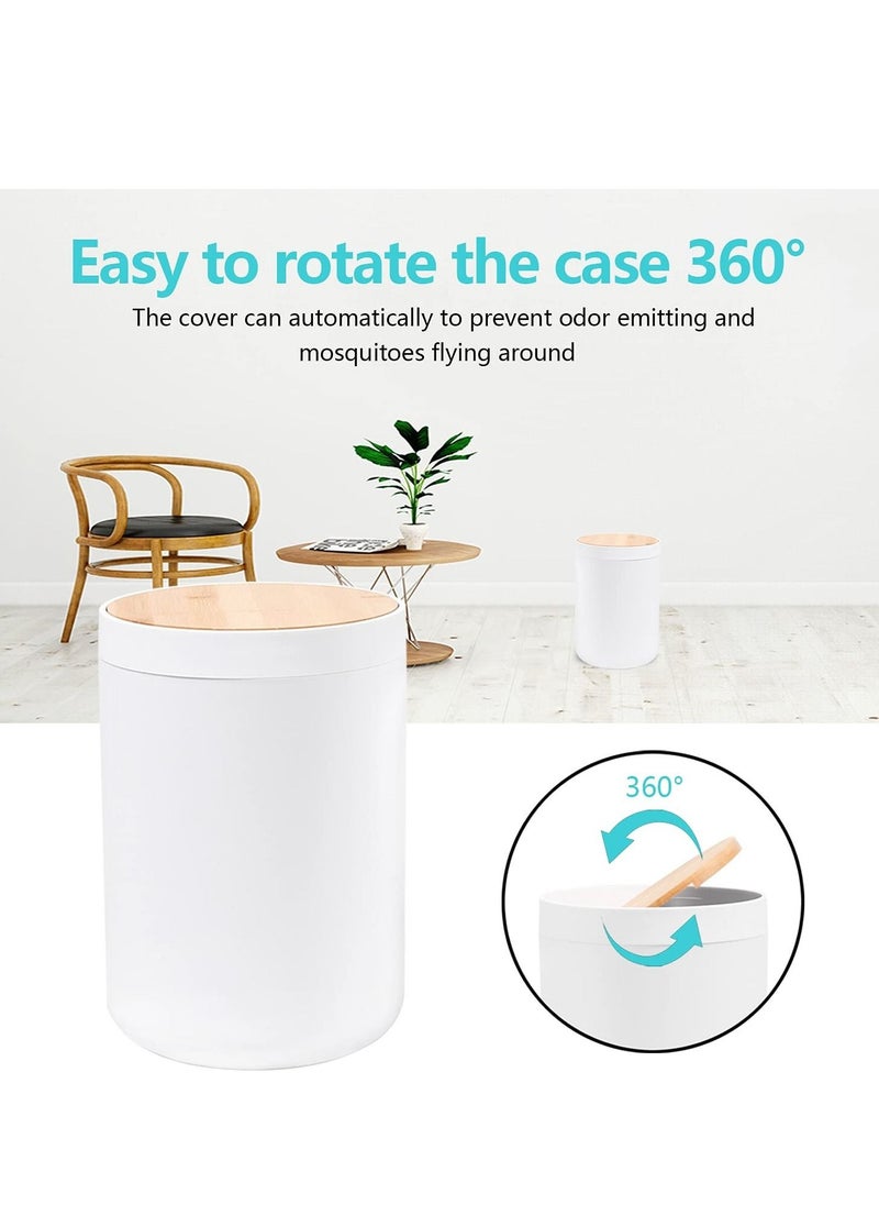 MIXDE 6 Piece Practical Bamboo Bathroom Accessory Set Toilet Kit for Home Washing Room Toilet  - Image 4