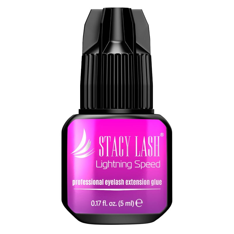 Stacy Lash غراء تمديد الرموش بسرعة البرق ستايسي لاش 5 مل 017 أونصة سائلة 03 ثانية جفاف احتفاظ 68 أسبوع لاصق أسود قوي للغاية مستلزمات احترافية - Image 3