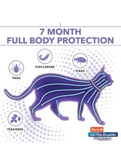 Hartz Ultraguard Promax Flea & Tick Collar For Cats I 14 Months Protection I Soft & Comfortable | Flea & Tick Prevention I 2 Pack  - Image 2
